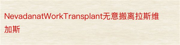 NevadanatWorkTransplant无意搬离拉斯维加斯